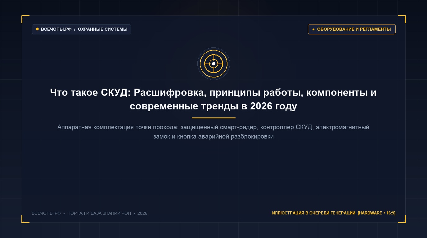 Оборудование СКУД: считыватель карт Mifare, биометрический сканер, контроллер и электромагнитный замок