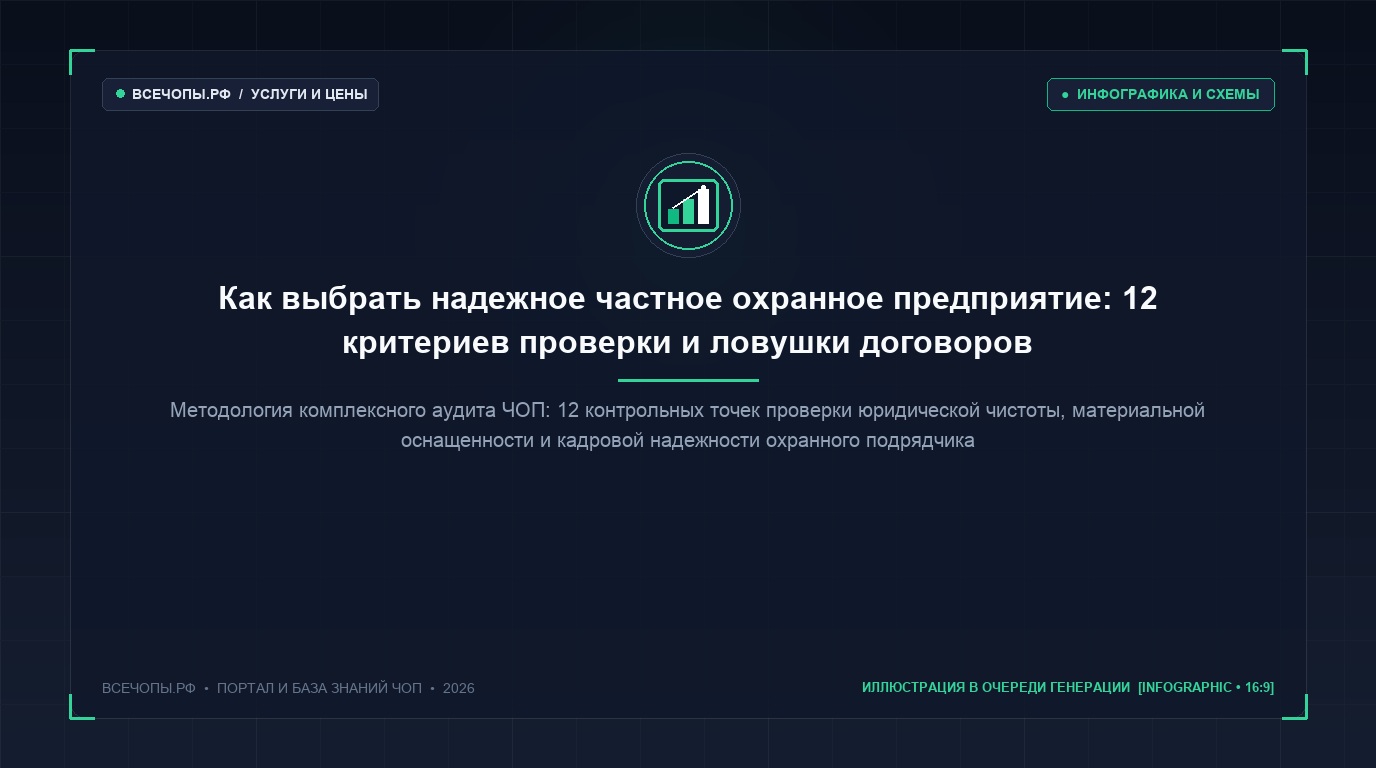 12 критериев комплексной проверки частного охранного предприятия