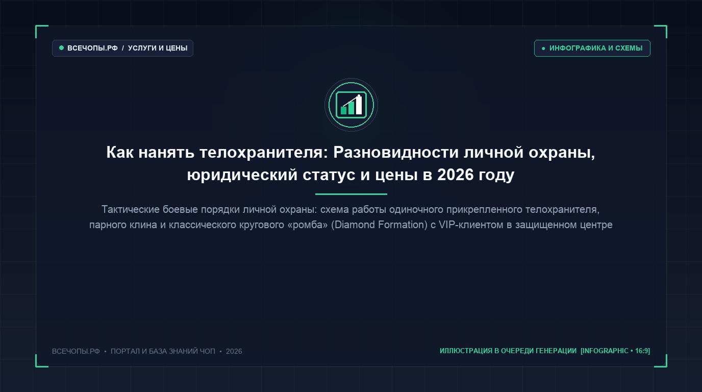Тактические схемы построения личной охраны и кортежа сопровождения
