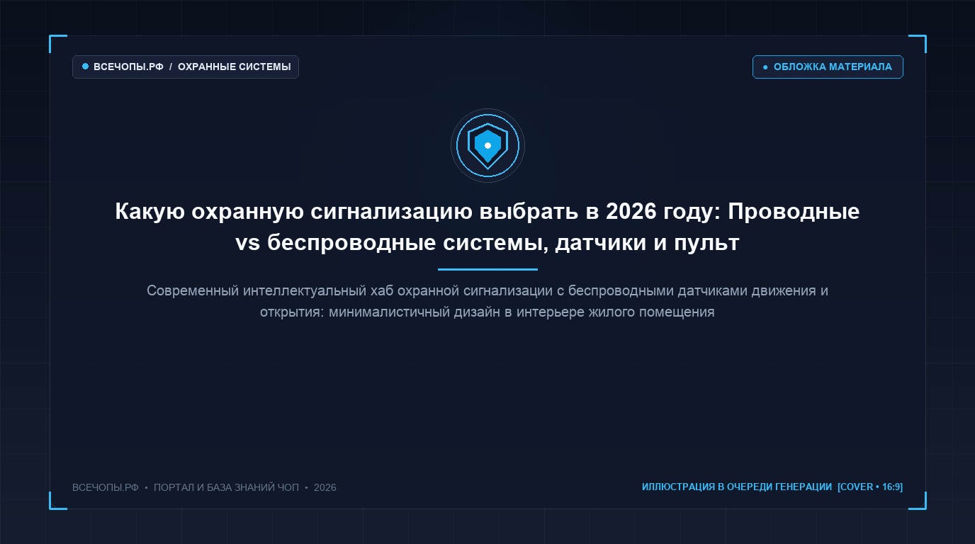 Какую охранную сигнализацию выбрать в 2026 году: Проводные vs беспроводные системы, датчики и пульт