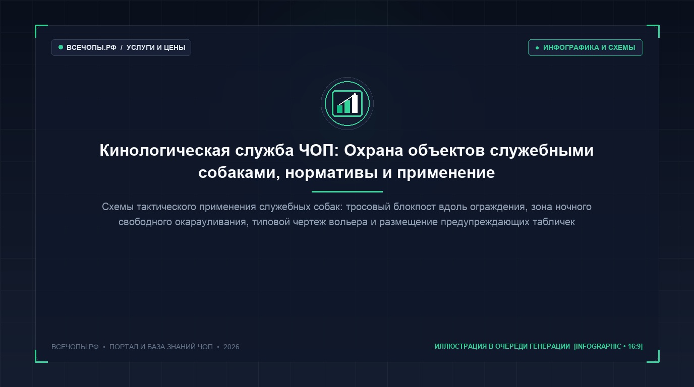 Инженерные схемы применения служебных собак на объекте
