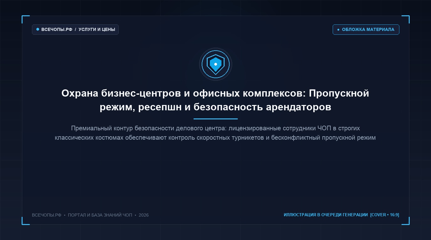 Охрана презентабельного бизнес-центра класса А на посту ресепшн