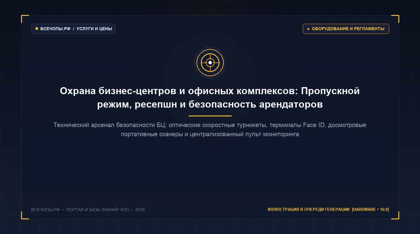 Современное оборудование контроля доступа и досмотра в бизнес-центре