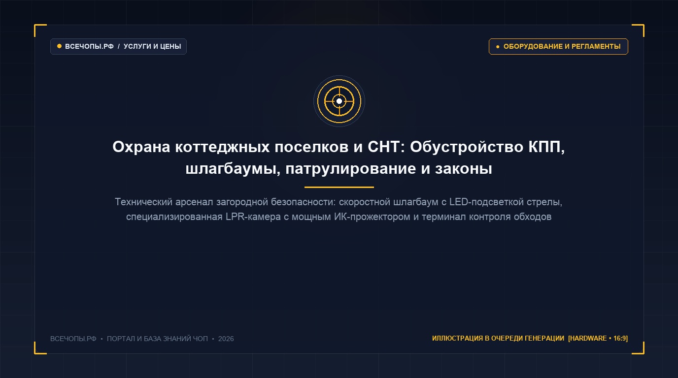 Оборудование видеонаблюдения и контроля доступа для коттеджных поселков