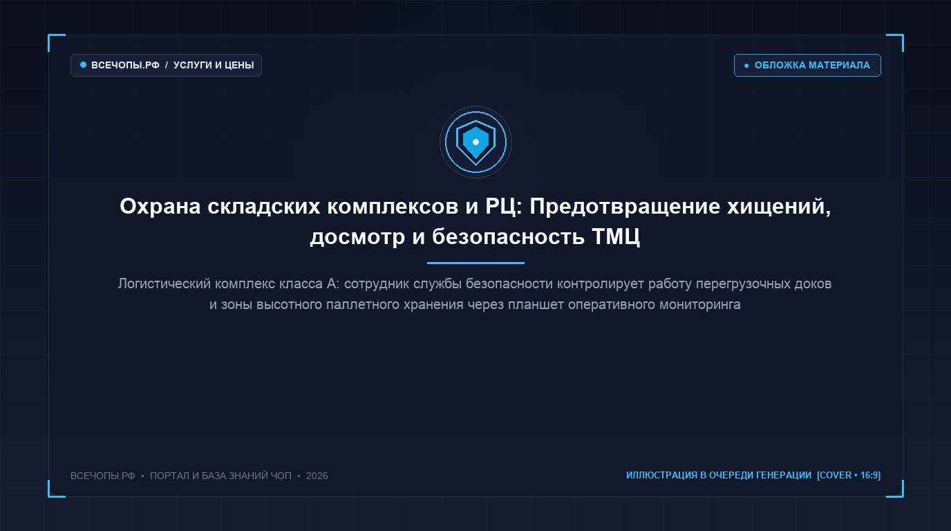 Сотрудник службы безопасности ЧОП на современном складе класса А с планшетом мониторинга доков