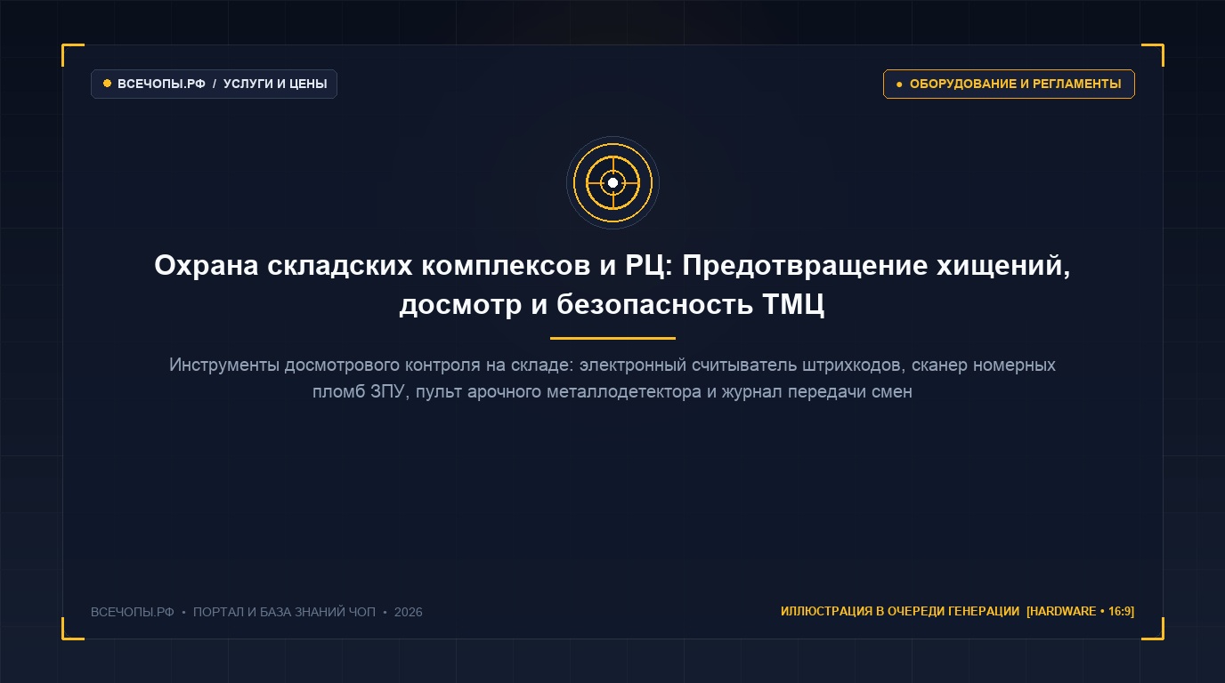 Оборудование досмотрового поста склада сканер штрихкодов пульт металлодетектора и журнал пломб