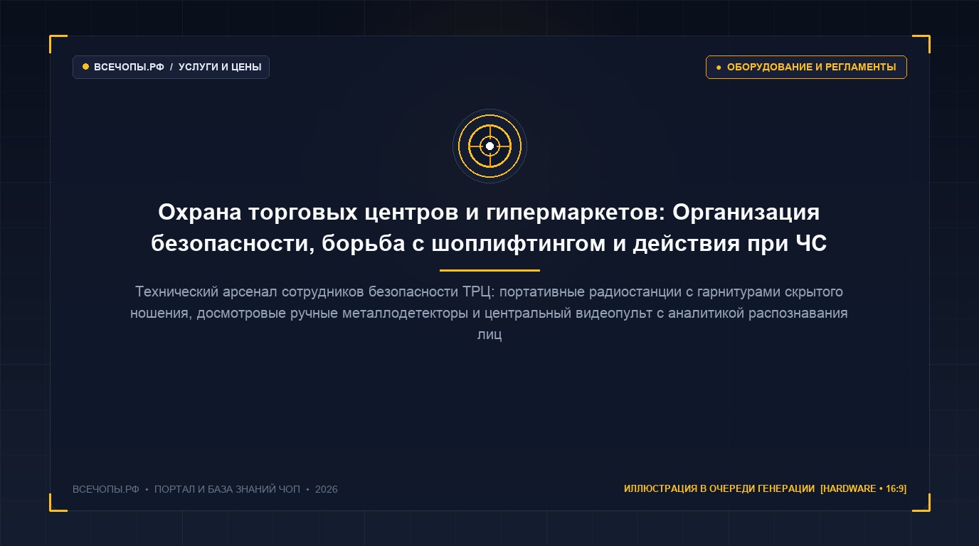 Оборудование службы безопасности ТРК: металлодетекторы, радиостанции и мониторы видеонаблюдения