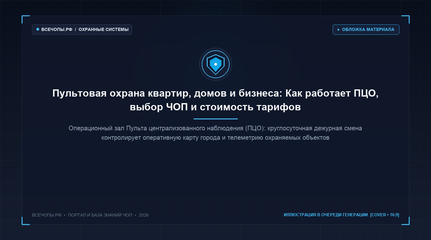 Пультовая охрана квартир, домов и бизнеса: Как работает ПЦО, выбор ЧОП и стоимость тарифов