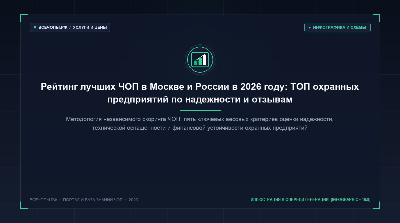 Инфографика скоринговой модели рейтинга частных охранных предприятий