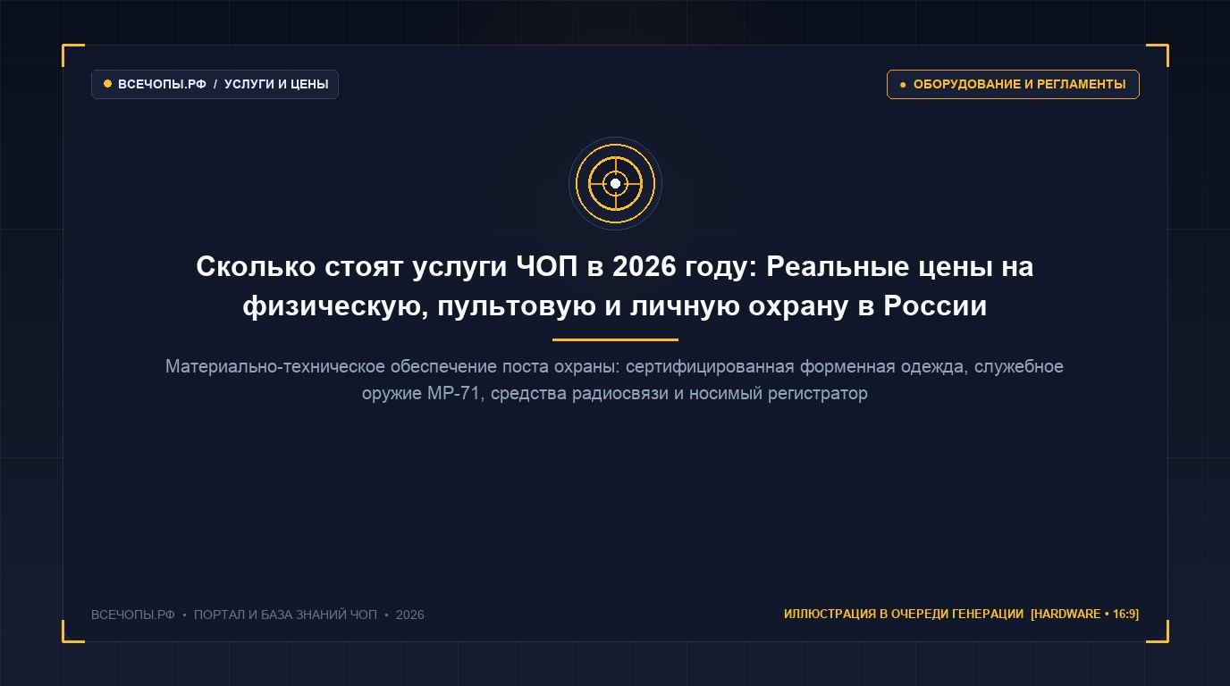 Материально-техническое обеспечение охранного предприятия и пульта централизованного наблюдения