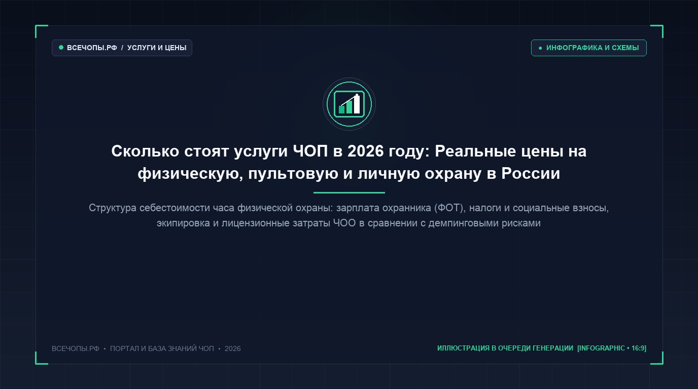 Инфографика структуры себестоимости и рисков демпинга в охране