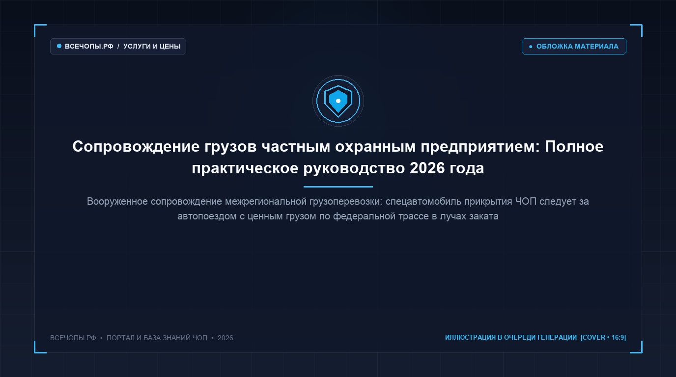Сопровождение грузов частным охранным предприятием: Полное практическое руководство 2026 года
